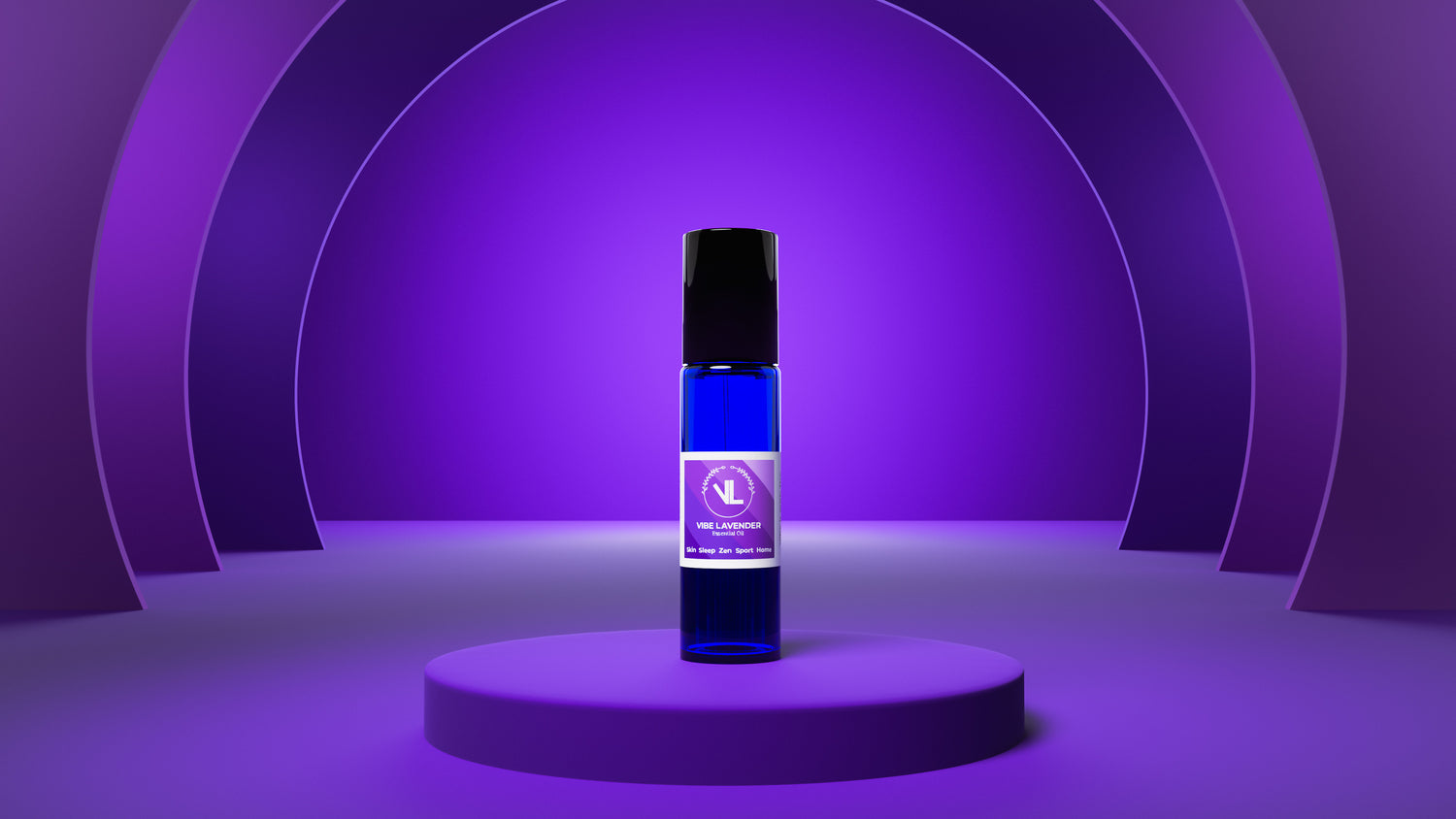 10ml rollerball bottle of Vibe Lavender Essential Oil - High Alpine Lavender